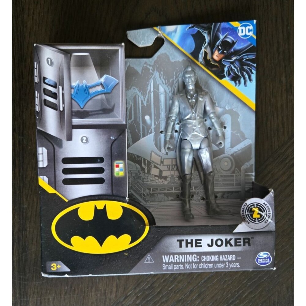 Spin‎ Master: DC Batman Series The Joker (Rare - Silver)  4" Figure